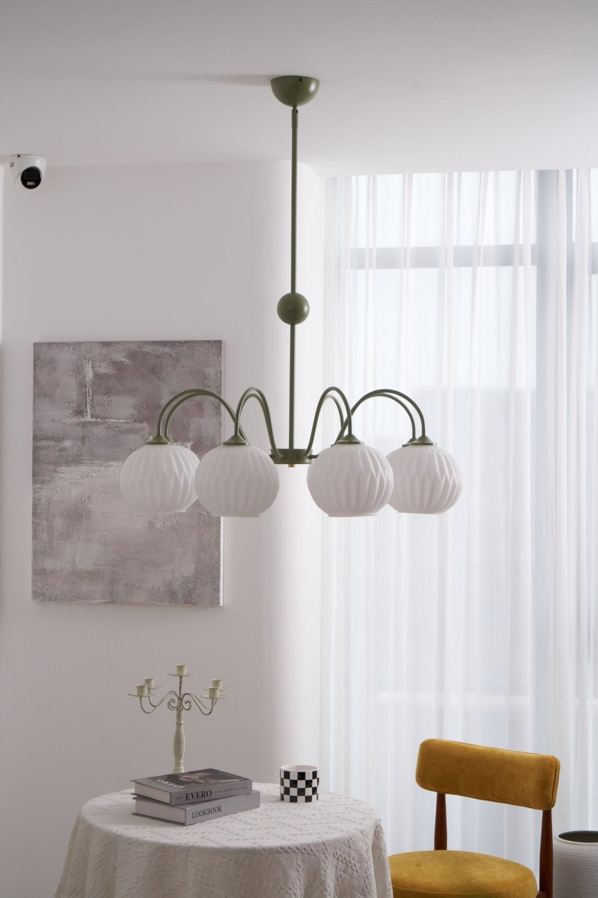 Renee Curated Mouth-Blown Frosted Glass Chandeli – architectural ceiling profile