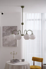 Renee Curated Mouth-Blown Frosted Glass Chandeli – architectural ceiling profile