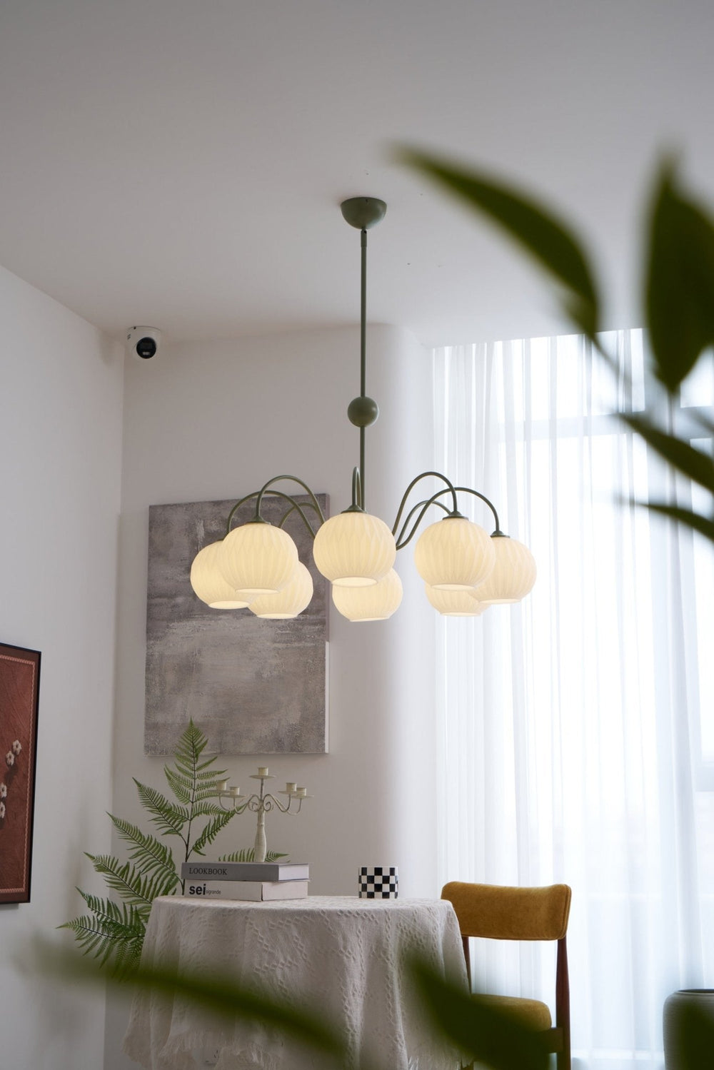 Renee Curated Mouth-Blown Frosted Glass Chandeli
