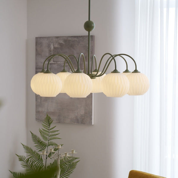 Renee Curated Mouth-Blown Frosted Glass Chandeli