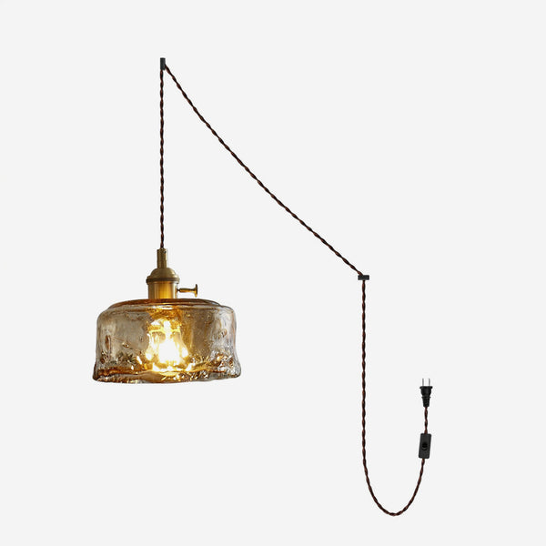 Retro Adonia Curated Amber Art Glass Pendant Lig