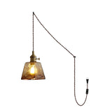 Retro Adonia Curated Amber Art Glass Pendant Lig – Model A Dia 11cm x H 10.5cm  ∅ 4.3 x H 4 finish configuration