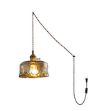 Retro Adonia Curated Amber Art Glass Pendant Lig – Model C Dia 16.5cm x H 8.5cm  ∅ 6.5 x H  finish configuration