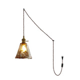 Retro Adonia Curated Amber Art Glass Pendant Lig – Model B Dia 15cm x H 13cm  ∅ 5.9 x H 5.1 finish configuration