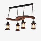 Retro Boat Wood Curated Mouth-Blown Frosted Glas – Mouth-Blown Frosted Glass Chandelier