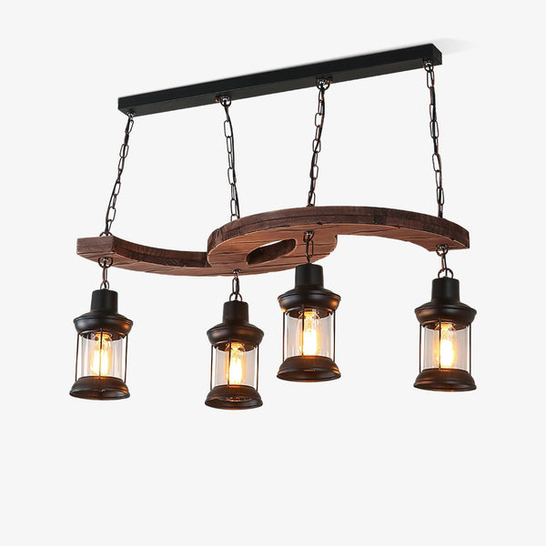 Retro Boat Wood Curated Mouth-Blown Frosted Glas