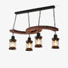 Retro Boat Wood Curated Mouth-Blown Frosted Glas