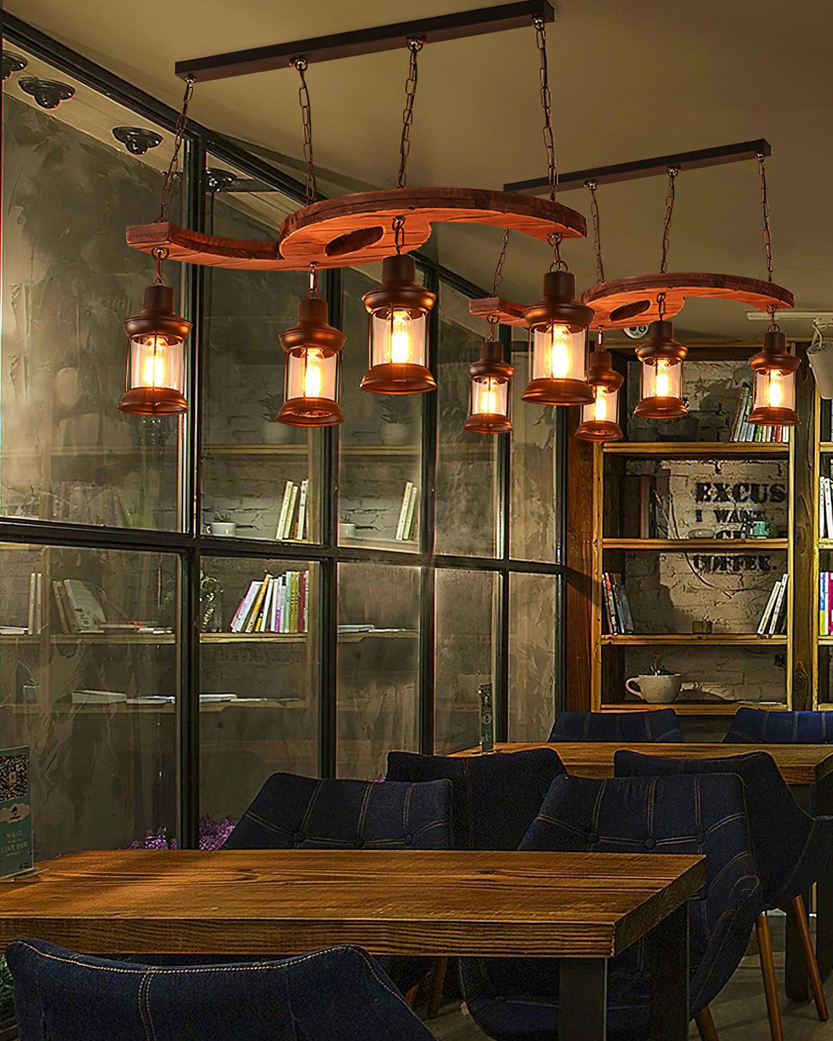 Retro Boat Wood Curated Mouth-Blown Frosted Glas – architectural ceiling profile