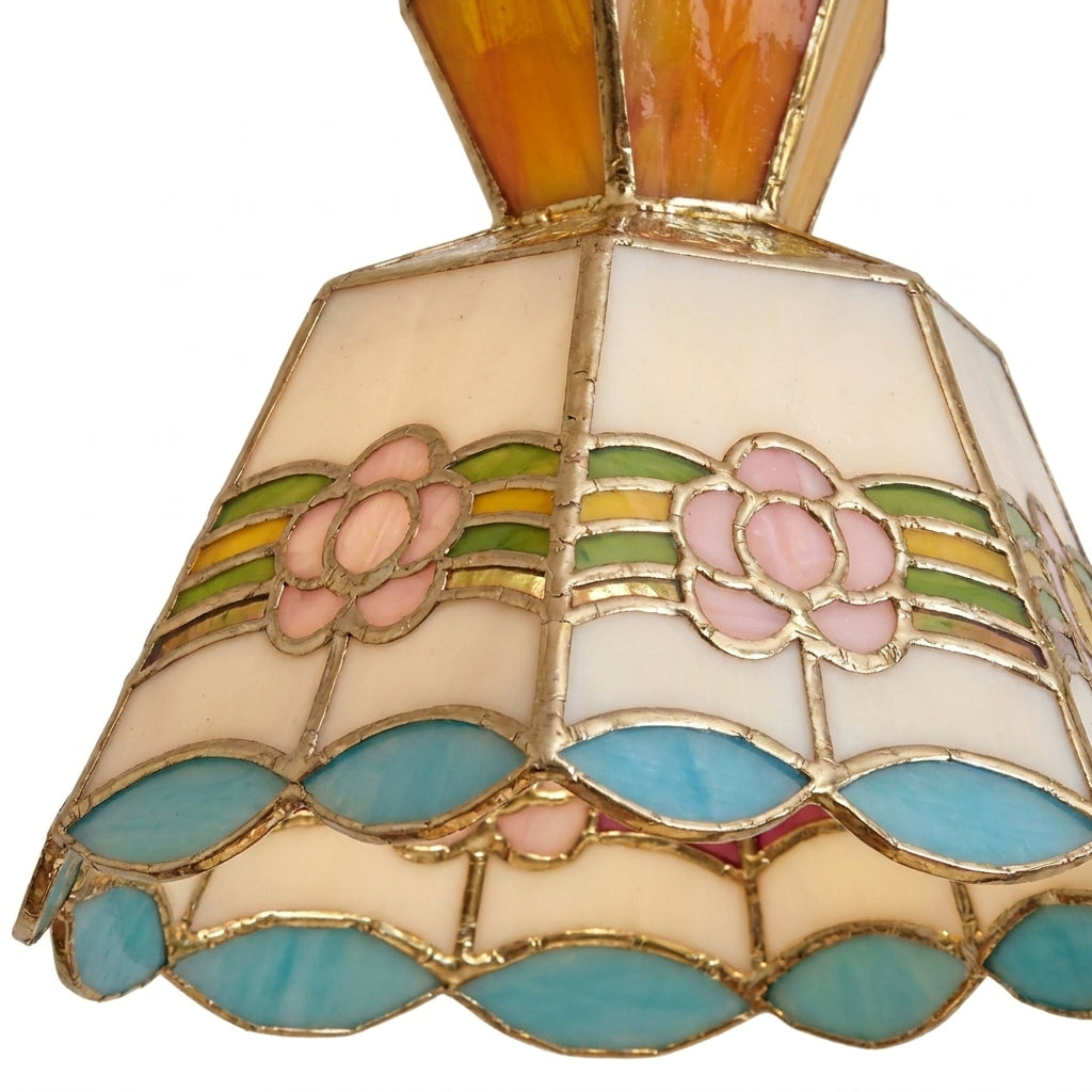 Retro Ketan Curated Amber Art Glass Pendant Ligh – handcrafted surface texture