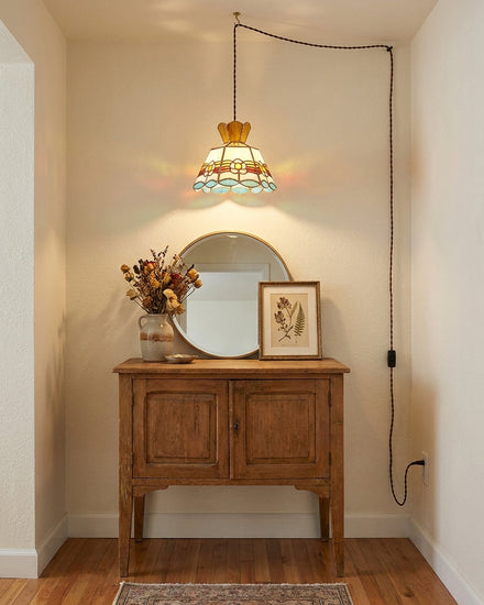 Retro Ketan Plug In Pendant Light