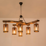 Retro Solid Wood Curated Solid Hardwood Chandeli – 3Heads L 19.7 x H 19.7  L 50cm x H 50cm finish configuration