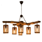 Retro Solid Wood Curated Solid Hardwood Chandeli – structural canopy joint detail
