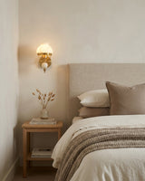 Retro Yuna Alabaster Curated Alabaster Wall Scon – handcrafted surface texture