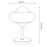 Retrovia Alabaster Curated Alabaster Table Lamp – macro detail view