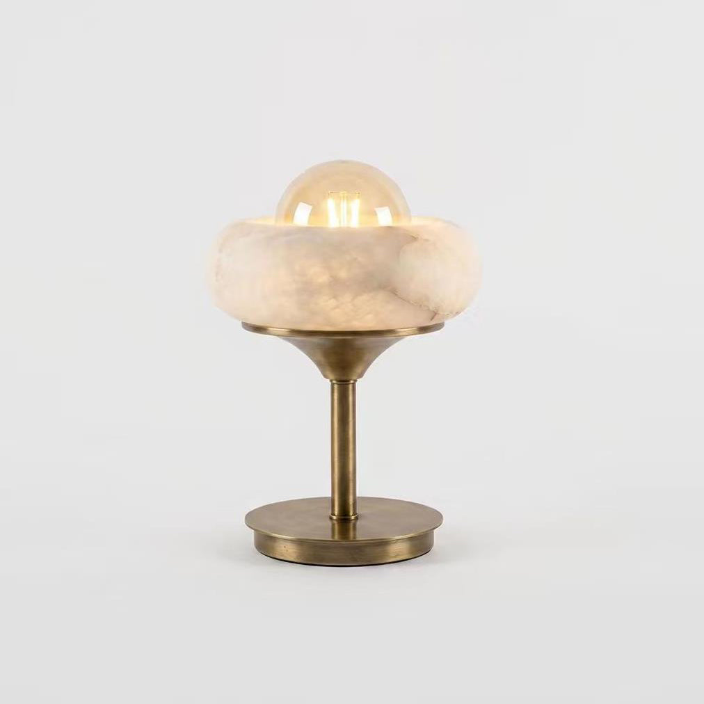 Retrovia Alabaster Curated Alabaster Table Lamp – Dia 28cm x H 37cm  ∅ 11 x H 14.6 finish configuration