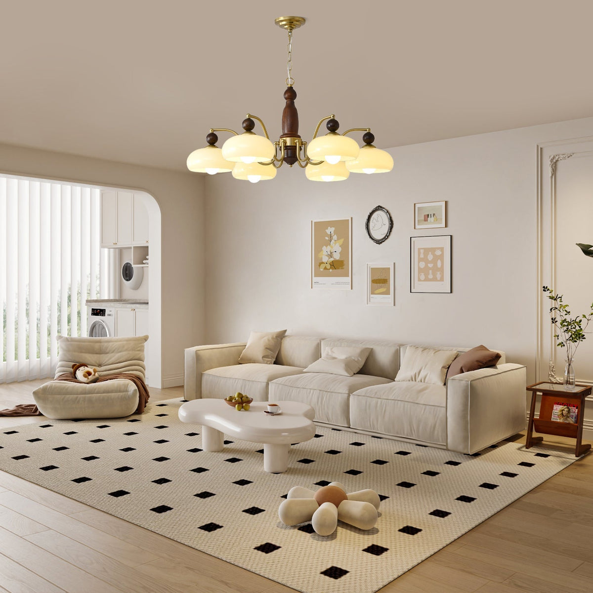 Revival Crown Chandelier – Ambient Illumination in Luxury Interior Setting View 6