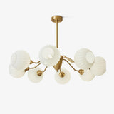 Ribbed Glass Ball Curated Mouth-Blown Frosted Gl – Mouth-Blown Frosted Glass Chandelier