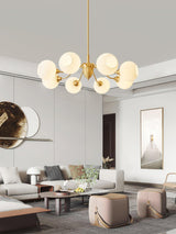 Ribbed Glass Ball Curated Mouth-Blown Frosted Gl – unlit natural material contrast