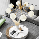 Ribbed Glass Ball Curated Mouth-Blown Frosted Gl – illuminated warm ambiance setting
