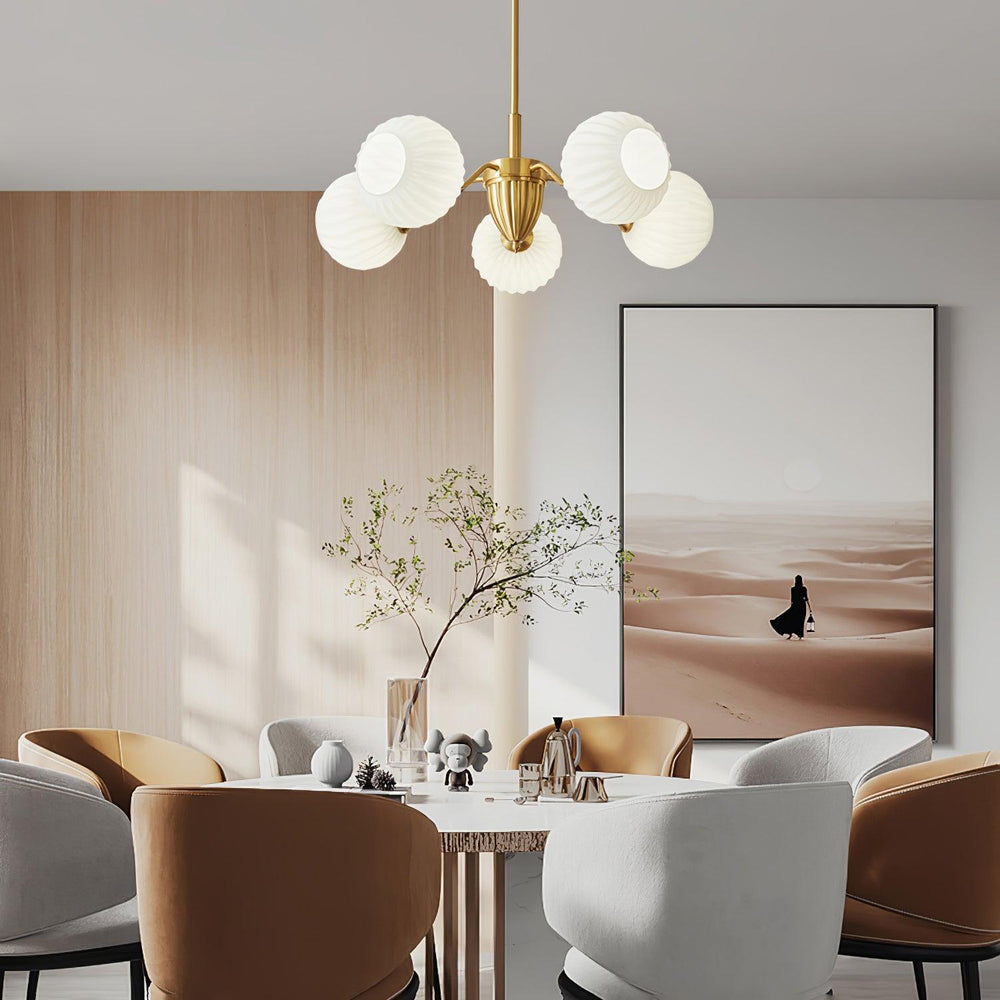 Ribbed Glass Ball Curated Mouth-Blown Frosted Gl