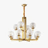 Ribbed Glass Brass Curated Mouth-Blown Frosted G