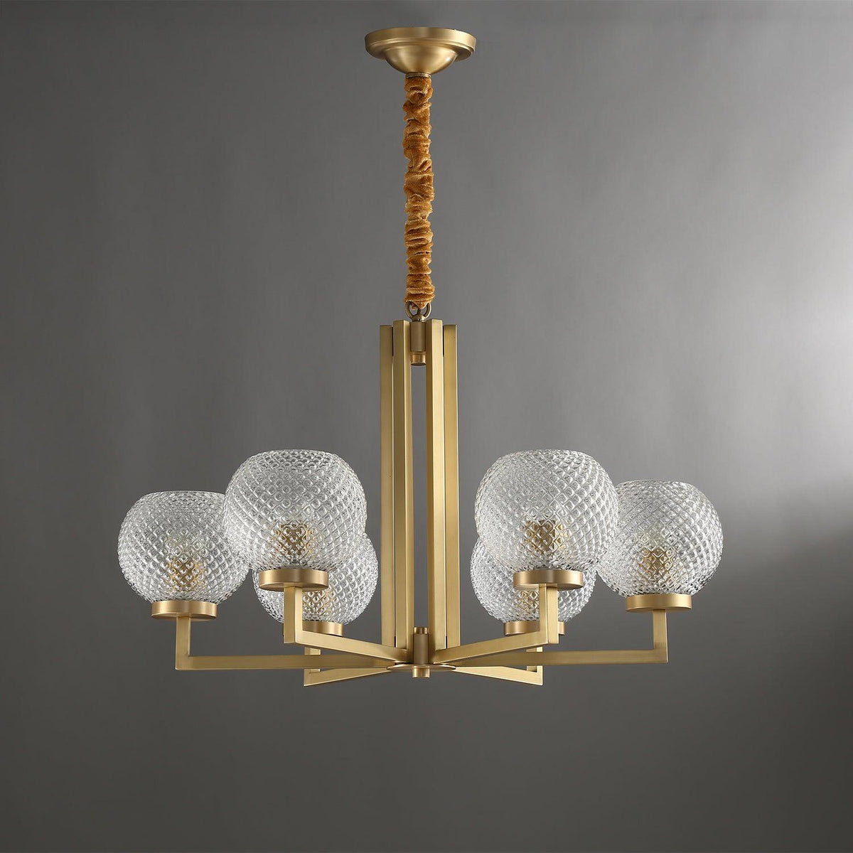 Ribbed Glass Brass Curated Mouth-Blown Frosted G – structural canopy joint detail