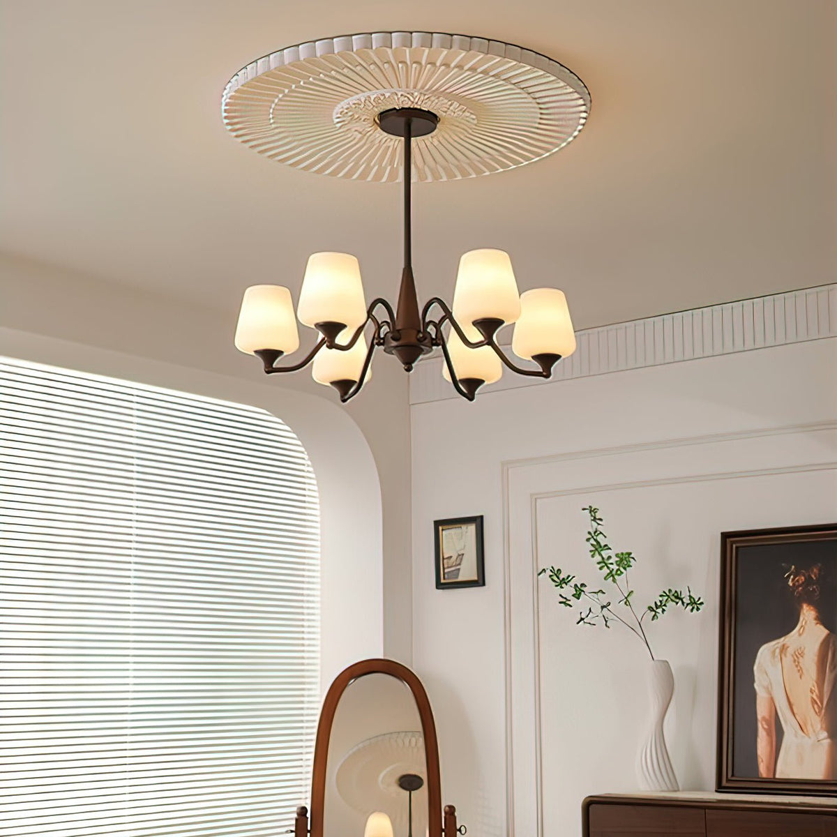 Modern Ridge Chandelier – Ambient Illumination in Luxury Interior Setting View 12