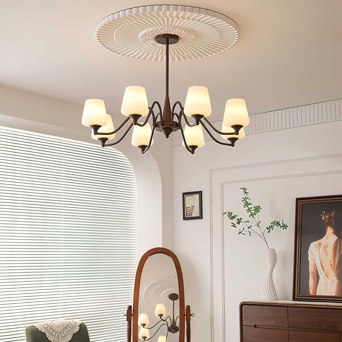 Modern Ridge Chandelier – Ambient Illumination in Luxury Interior Setting View 8
