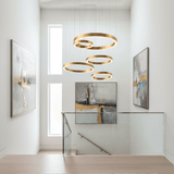 Ring LED Curated Optical Acrylic Chandelier – architectural ceiling profile