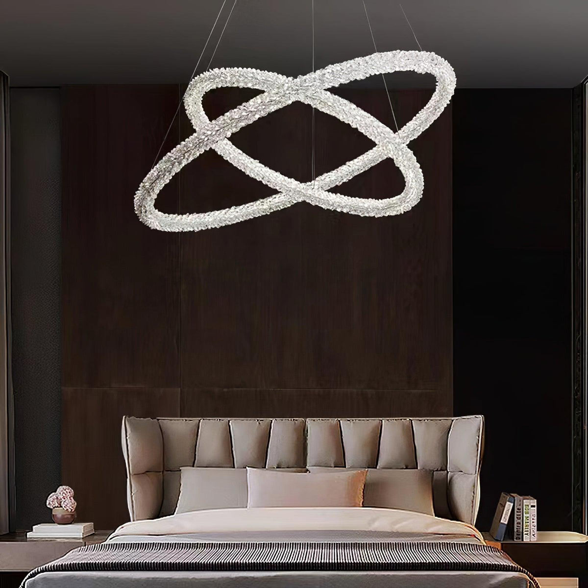 Ring Crystal Chandeliers Curated K9 Bohemian Cry – side angled contour profile