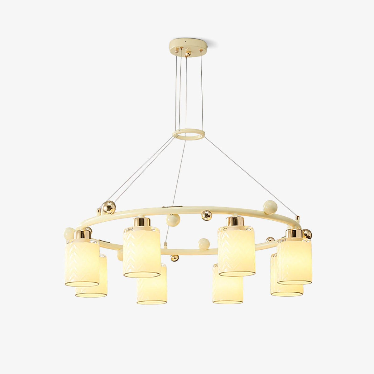 Ring Glass Cup Curated Mouth-Blown Frosted Glass – Mouth-Blown Frosted Glass Chandelier