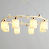 Ring Glass Cup Curated Mouth-Blown Frosted Glass – full fixture elevation view