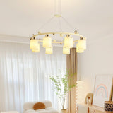 Ring Glass Cup Curated Mouth-Blown Frosted Glass warm illuminated room view