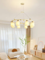Ring Glass Cup Curated Mouth-Blown Frosted Glass – illuminated warm ambiance setting