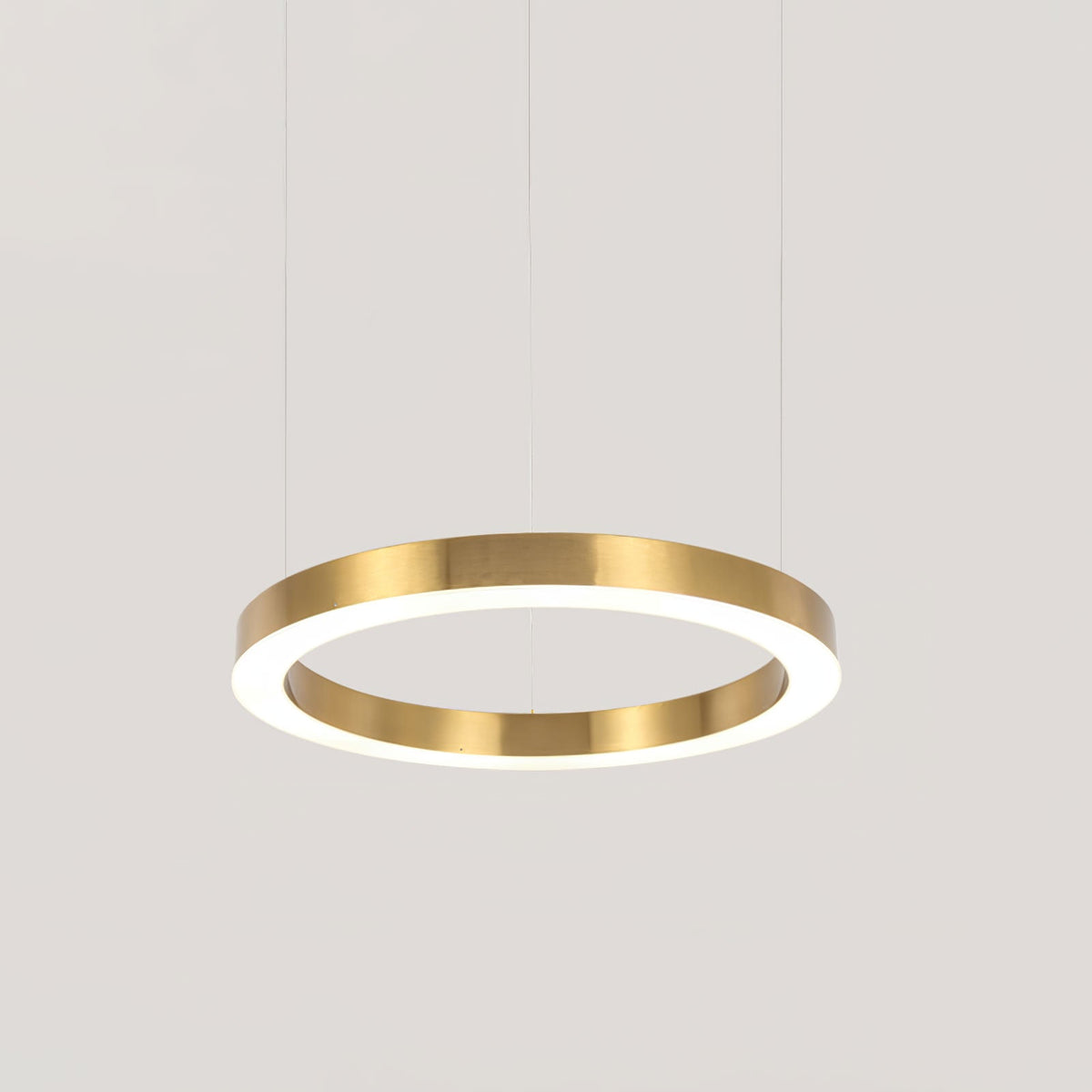 Ring LED Curated Optical Acrylic Chandelier – architectural ceiling profile #1