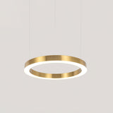Ring LED Curated Optical Acrylic Chandelier – architectural ceiling profile #1