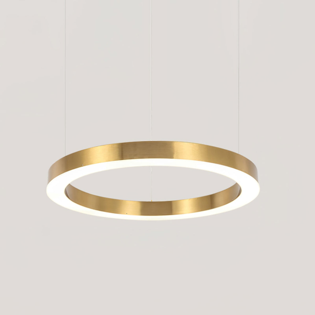 Ring LED Curated Optical Acrylic Chandelier – handcrafted surface texture #1