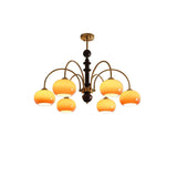 Ripe Persimmon Curated Mouth-Blown Frosted Glass – 6 heads ∅ 35.4 x H 23.6 finish configuration
