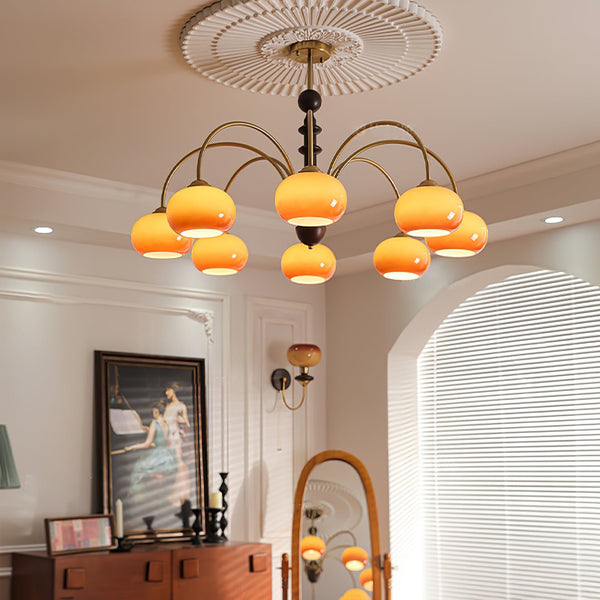 Ripe Persimmon Curated Mouth-Blown Frosted Glass