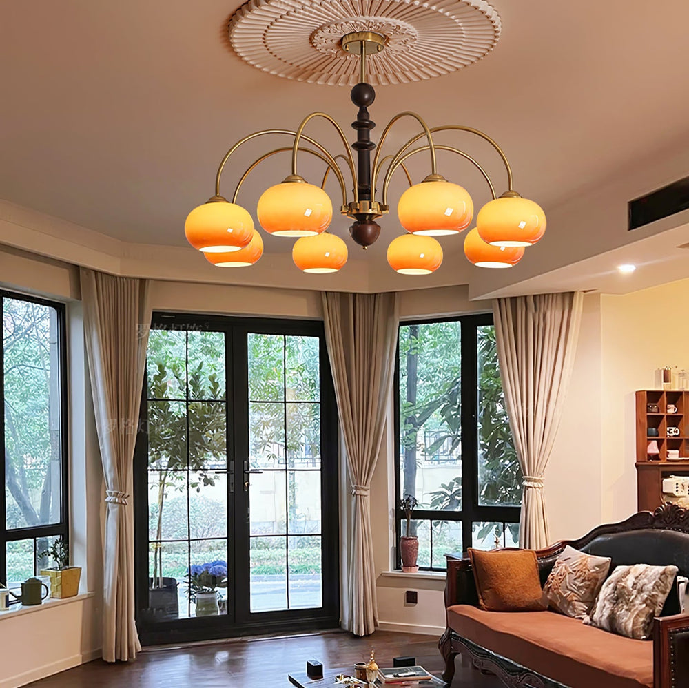 Ripe Persimmon Curated Mouth-Blown Frosted Glass