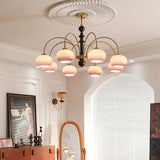 Ripe Persimmon Curated Mouth-Blown Frosted Glass warm illuminated room view