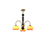 Ripe Persimmon Curated Mouth-Blown Frosted Glass – 3 heads ∅ 27.6 x H 23.6 finish configuration