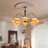Ripe Persimmon Curated Mouth-Blown Frosted Glass – illuminated warm ambiance setting