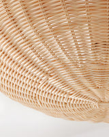 Rivela Curated Woven Rattan Flush Mount Ceiling – full fixture elevation view