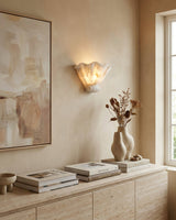 Roche Alabaster Curated Alabaster Wall Sconce – structural canopy joint detail