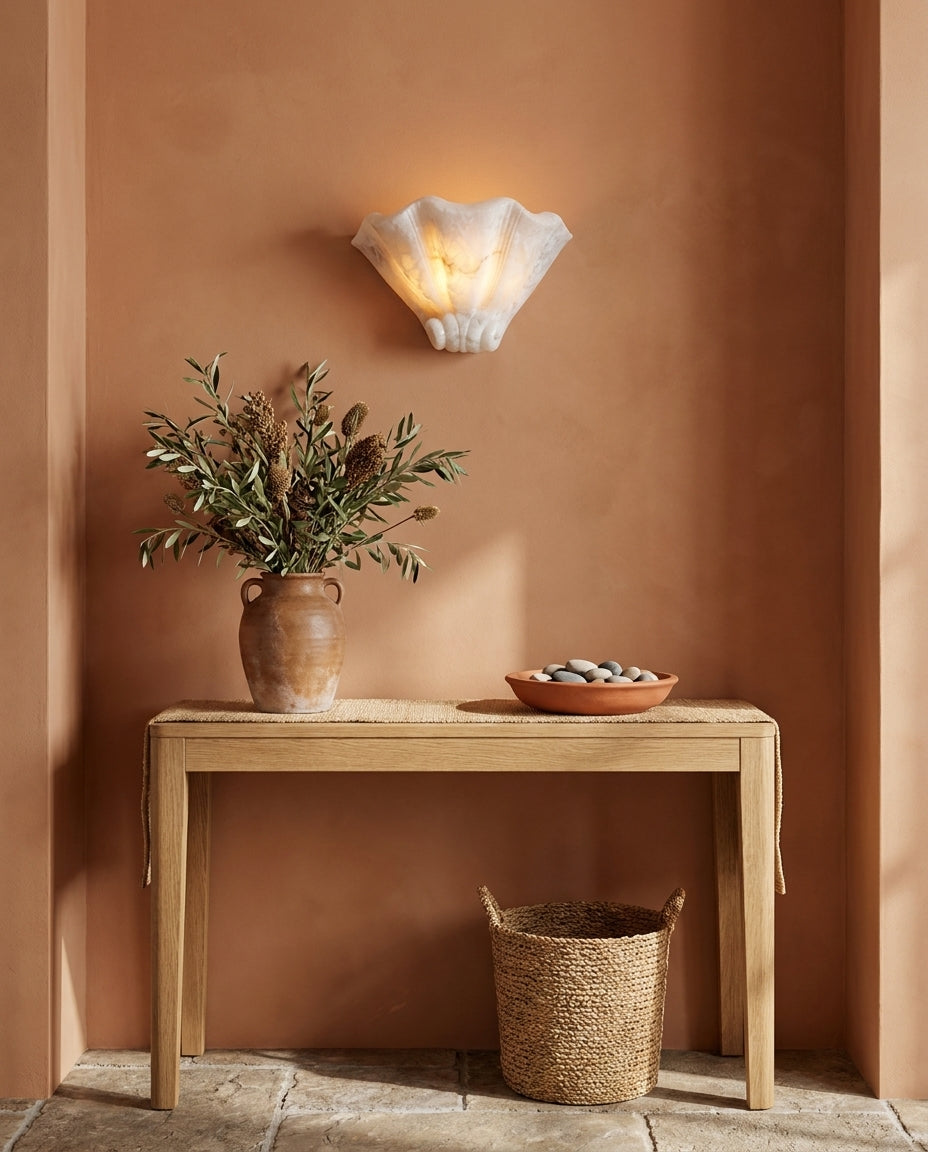 Roche Alabaster Curated Alabaster Wall Sconce