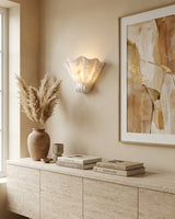Roche Alabaster Curated Alabaster Wall Sconce – dimensional scale reference
