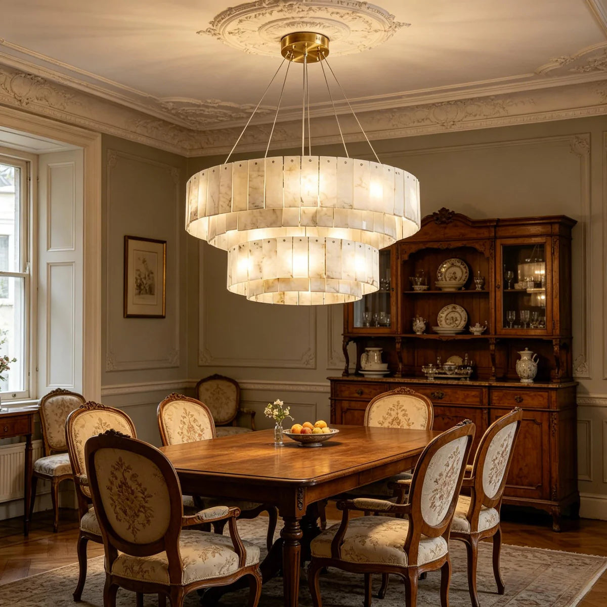 Spanish Alabaster Chandelier View 4 | Rock Chandelier | Spanish Alabaster | JINSHE | JINSHE