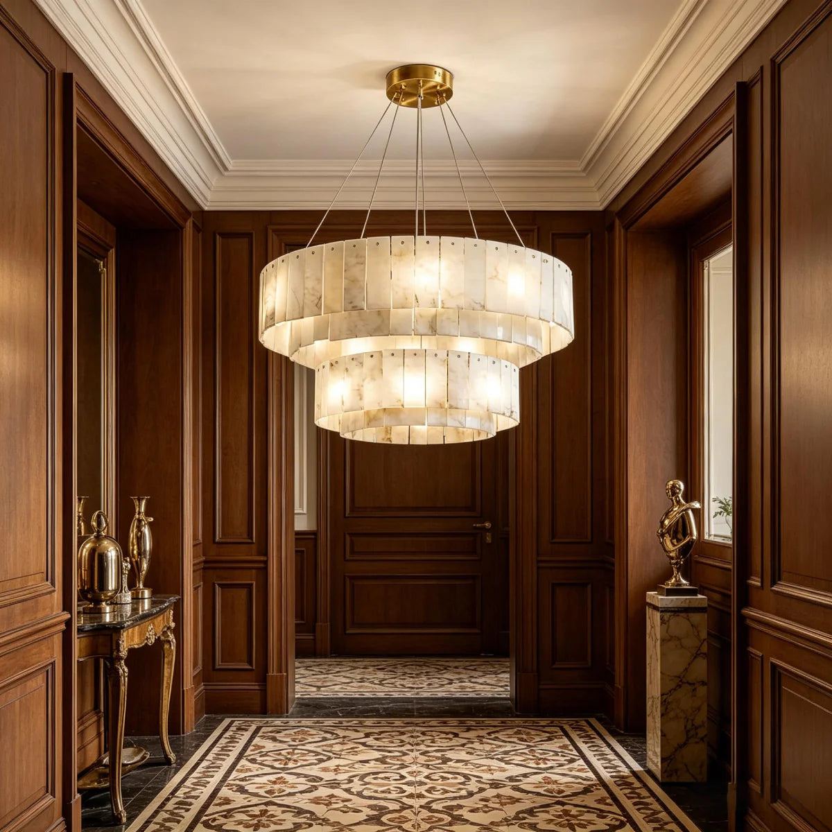 Spanish Alabaster Chandelier View 5 | Rock Chandelier | Spanish Alabaster | JINSHE | JINSHE