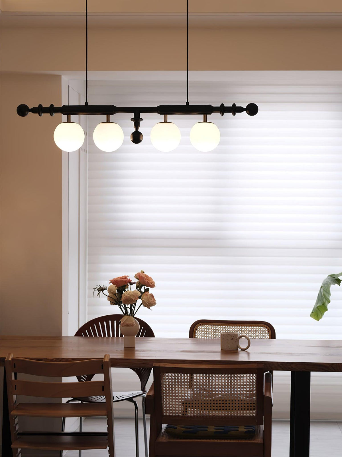 Roman Column Curated Mouth-Blown Frosted Glass C – dimensional scale reference